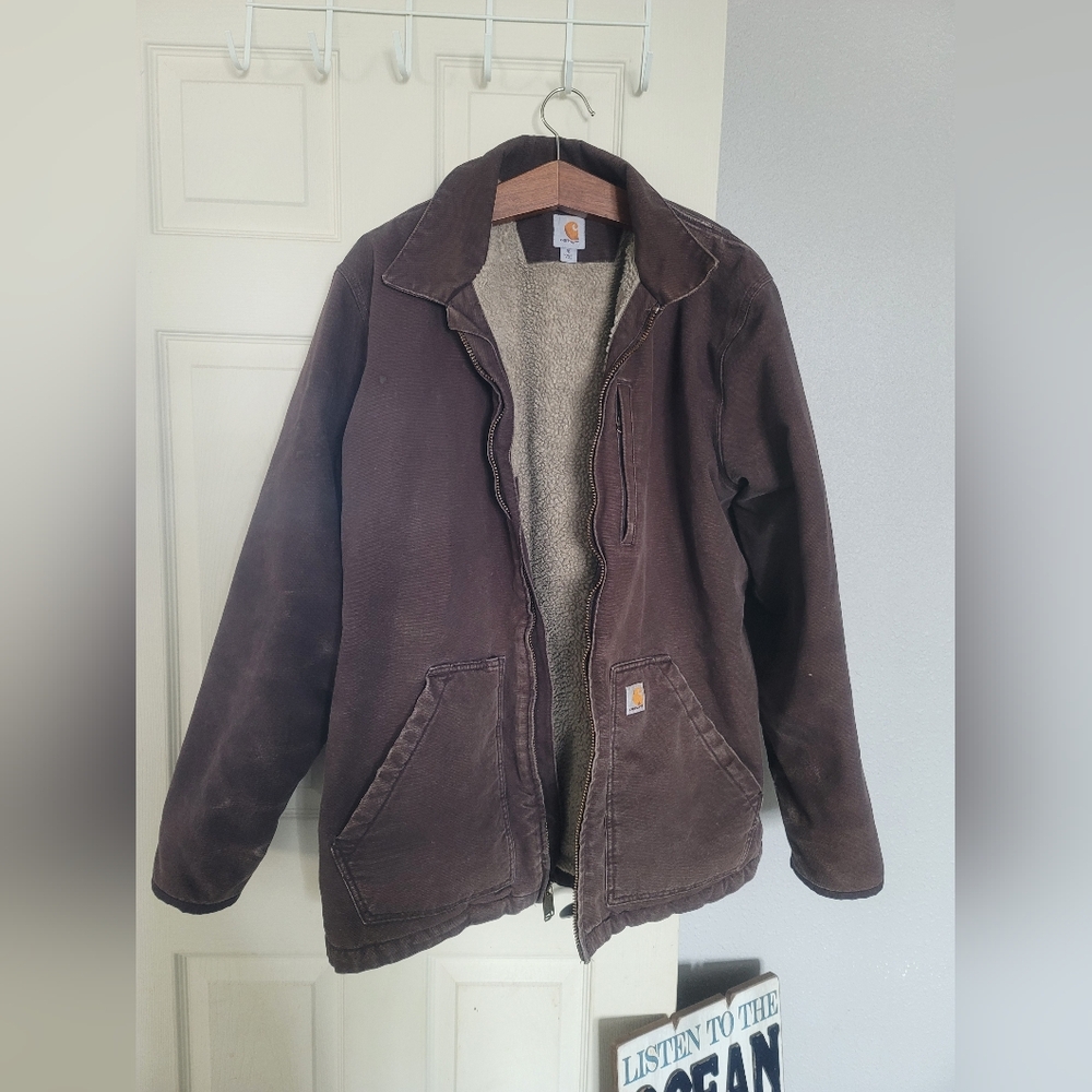 Mens XL Tall Carhartt Sherpa Work Coat
